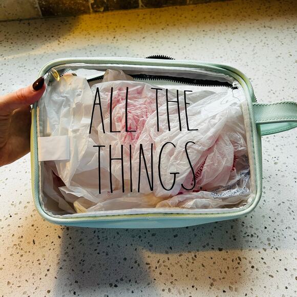 Teal Makeup Back Rae Dunn "All the things" - Picture 5 of 9